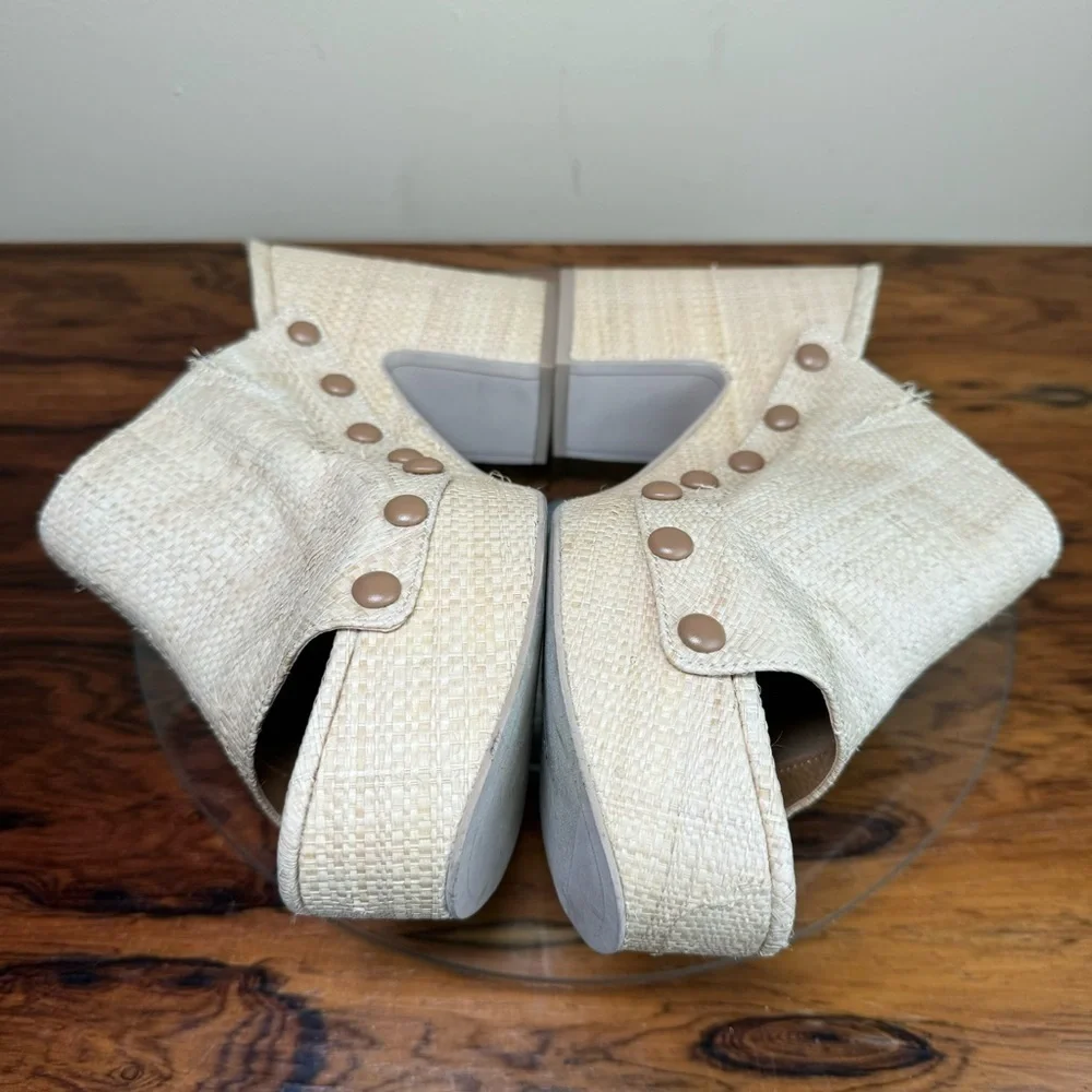Dolce Vita Emol Heels Natural Raffia
